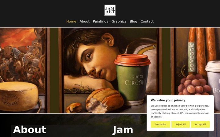 Screenshot of jam-art.com