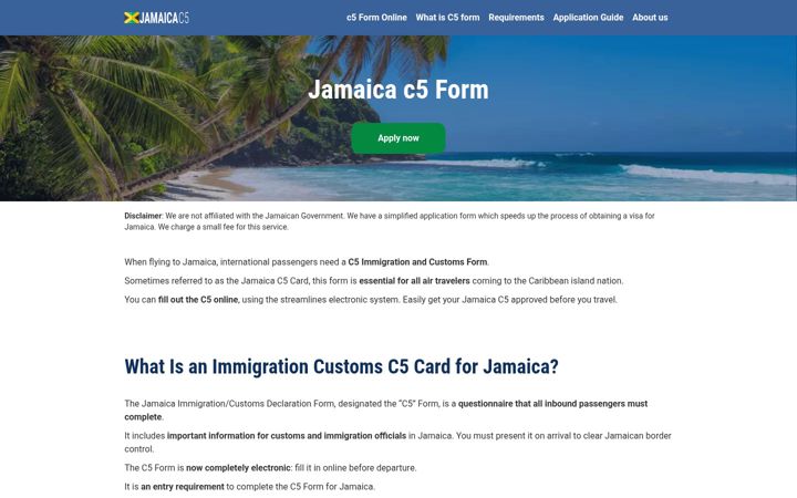 Screenshot of jamaicac5.com