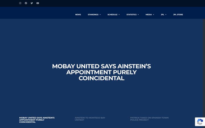 Screenshot of jamaicafootball.org