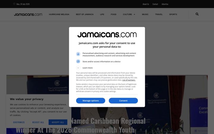 Screenshot of jamaicans.com