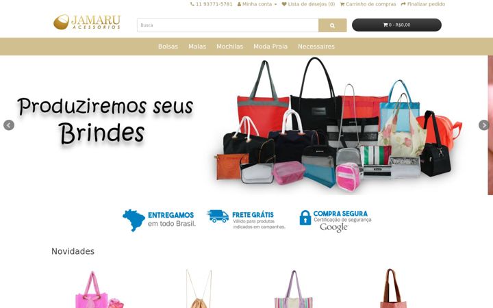 Screenshot of jamaru.com.br