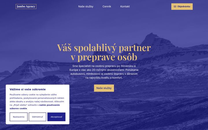 Screenshot of jamboagency.sk