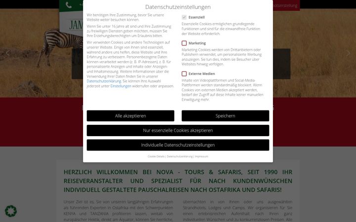 Screenshot of jambokenya.de