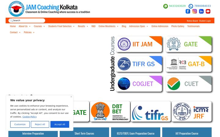 Screenshot of jamcoaching.com
