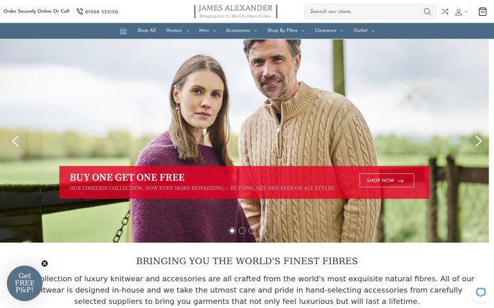 Screenshot di jamesalexanderclothing.co.uk