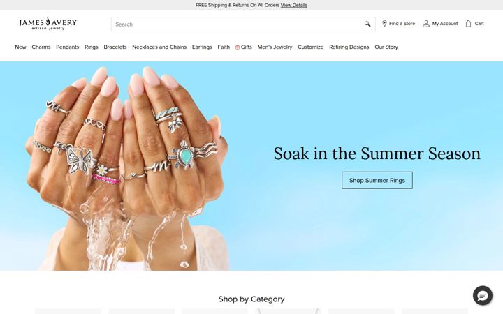 Zrzut ekranu jamesavery.com
