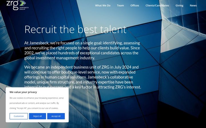 Screenshot of jamesbeck.com