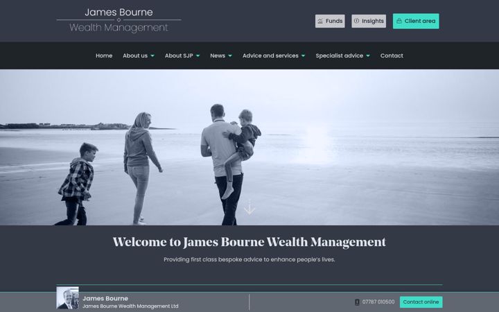 Screenshot of jamesbournewm.com