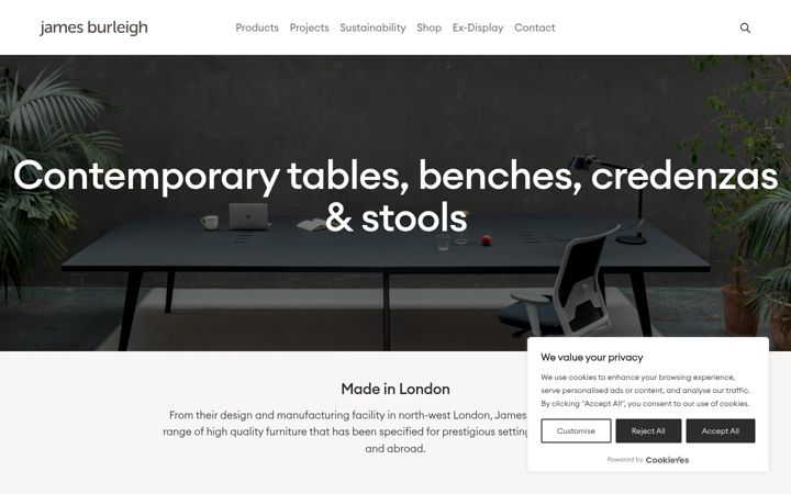 Screenshot of jamesburleigh.co.uk