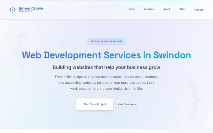 Screenshot of jamescrowedev.uk