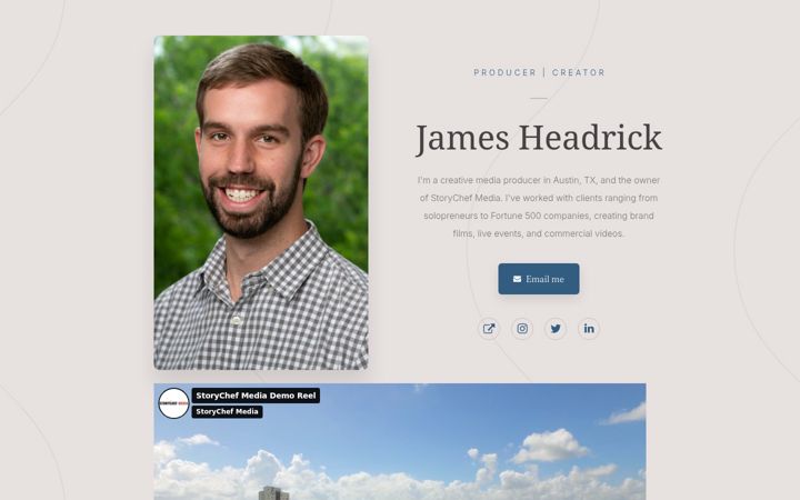 Screenshot of jamesheadrick.com