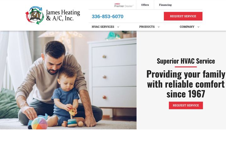 Screenshot of jamesheating.net