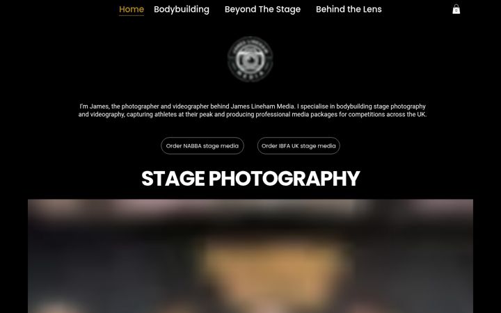 Screenshot of jameslinehammedia.com
