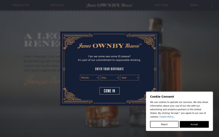 Screenshot of jamesownbyreserve.com