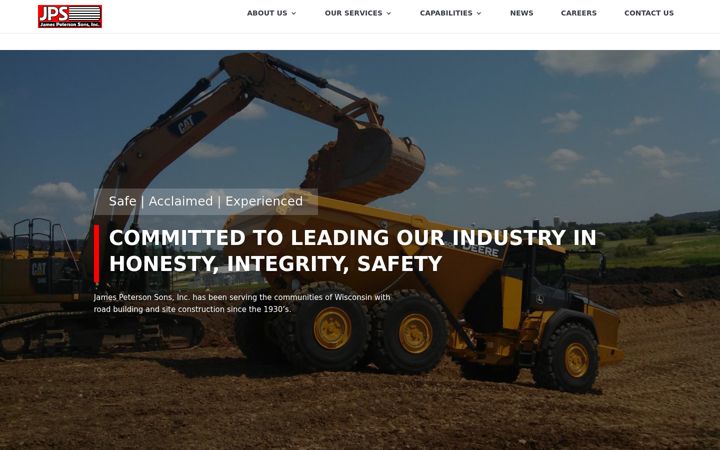 Screenshot of jamespetersonsonsinc.com