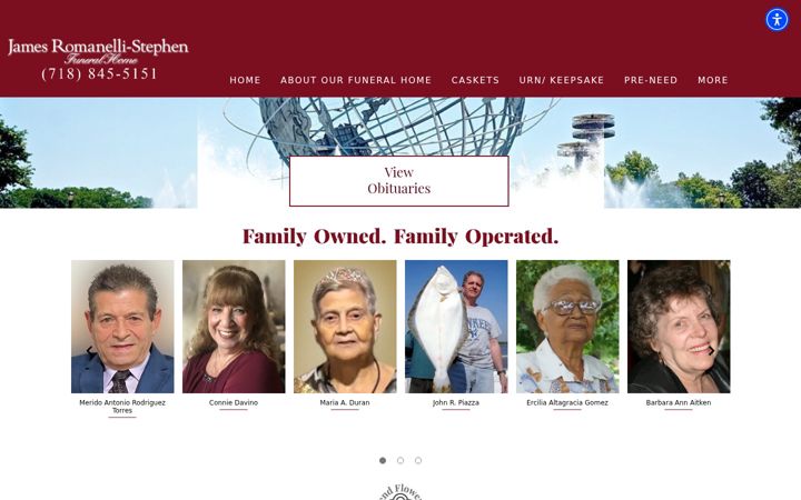 Screenshot of jamesromanellistephen.com