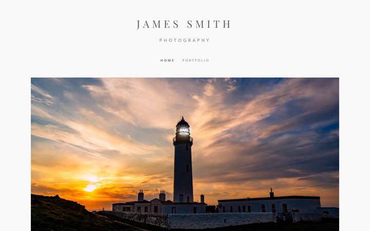 Screenshot of jamessmithphotography.com