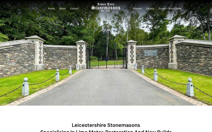 Screenshot of jamestoonstonemasons.co.uk