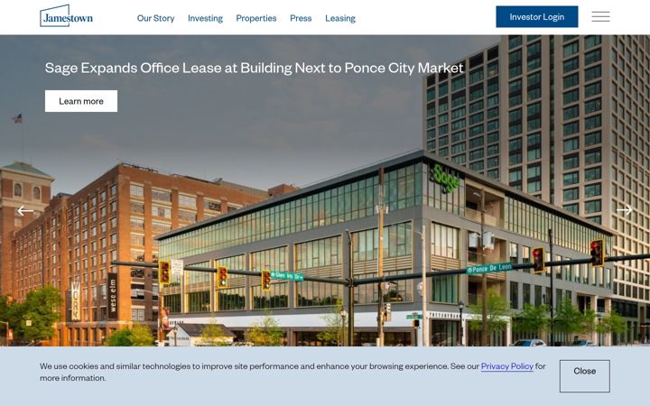 Screenshot of jamestownlp.com