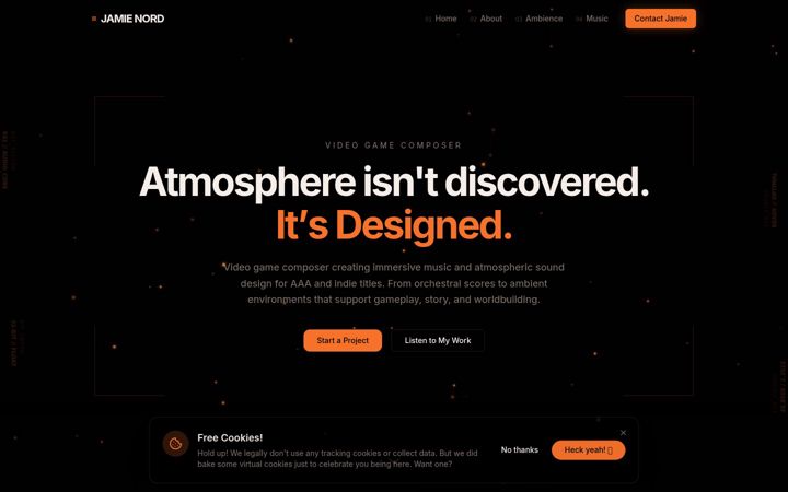 Screenshot of jamienord.com