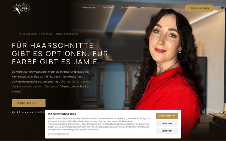 Screenshot of jamies-schickeria.de