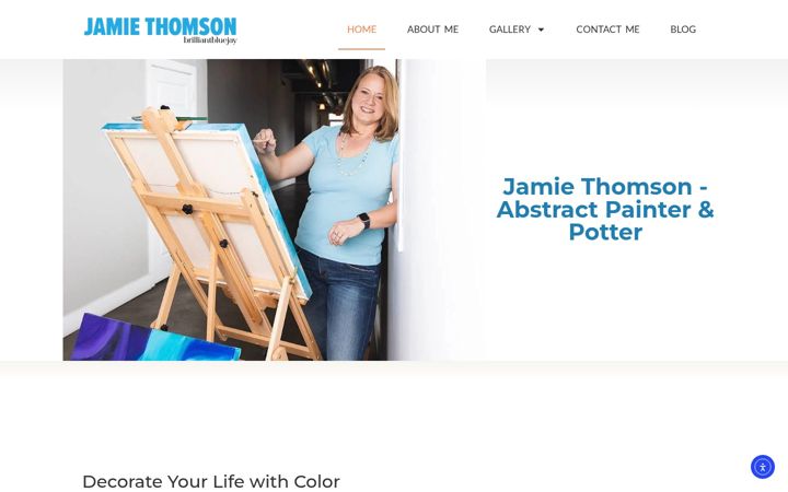 Screenshot of jamiethomsonart.com