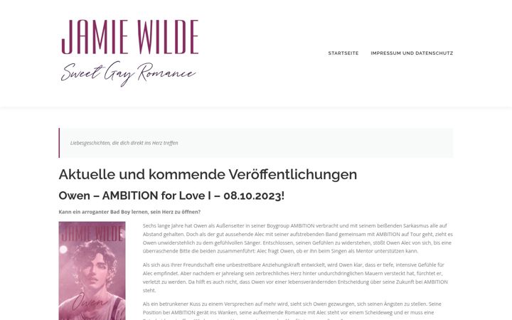 Screenshot of jamiewilde.de