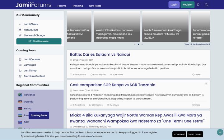 Screenshot of jamiiforums.ke