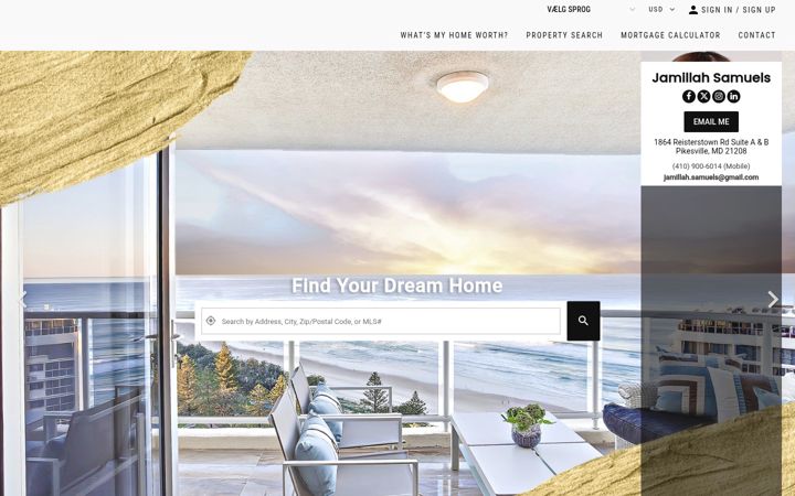 Screenshot of jamillahsamuels.com