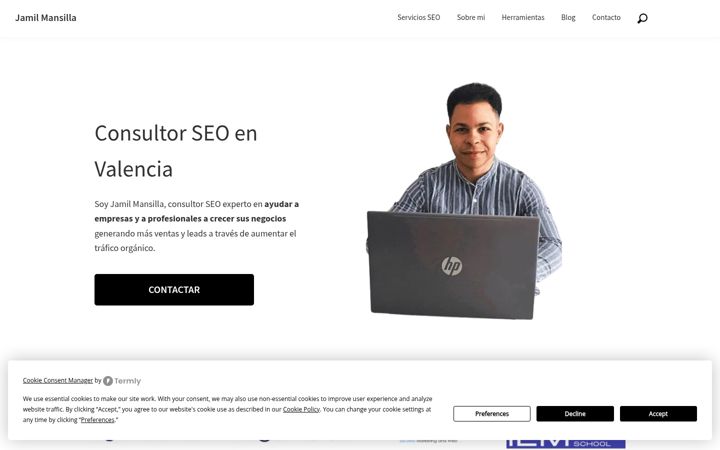 Screenshot of jamilmansilla.com