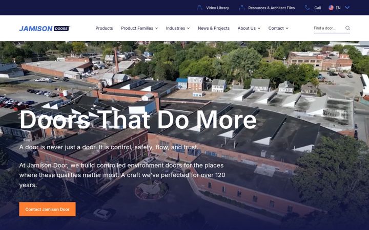 Screenshot of jamisondoor.com
