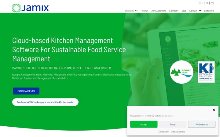 Captura de pantalla de jamix.com