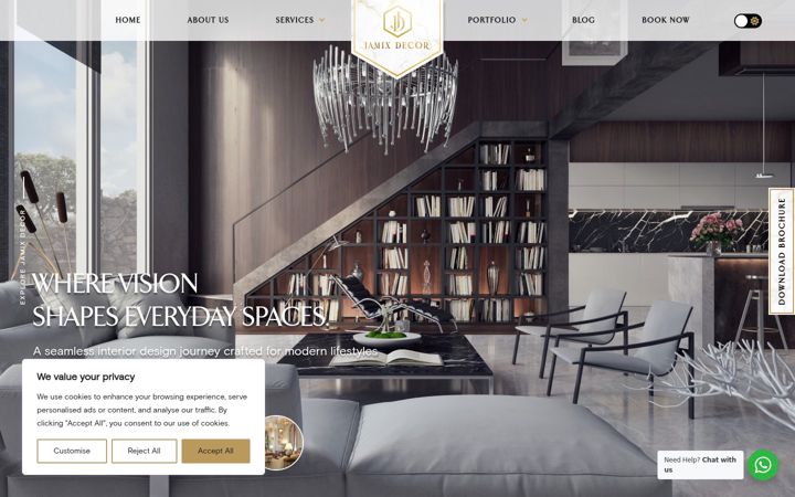 Screenshot of jamixdecor.com