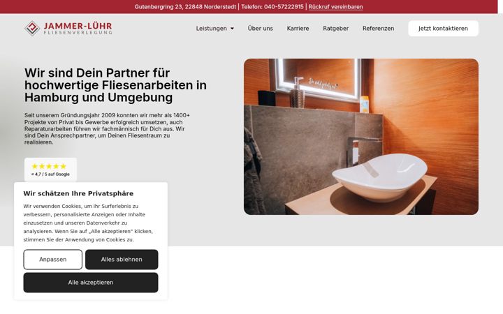 Screenshot of jammer-luehr-fliesenverlegung.de