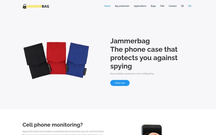 Screenshot of jammerbag.com