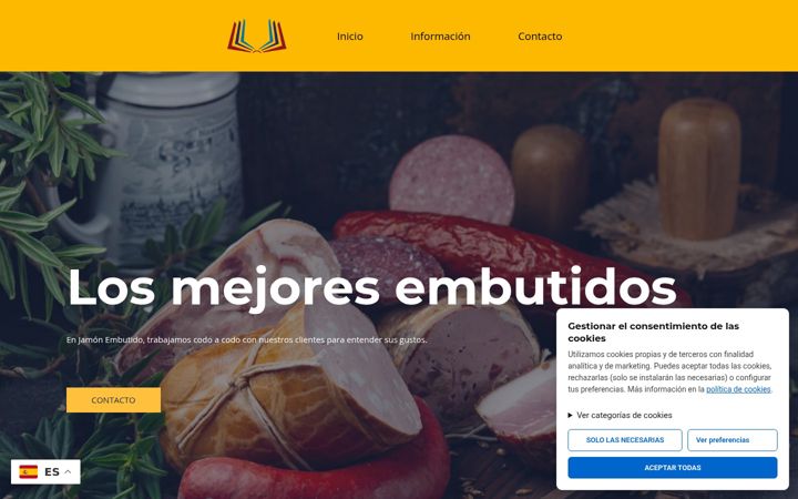 Screenshot of jamonembutido.com