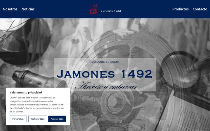 Screenshot of jamones1492.com