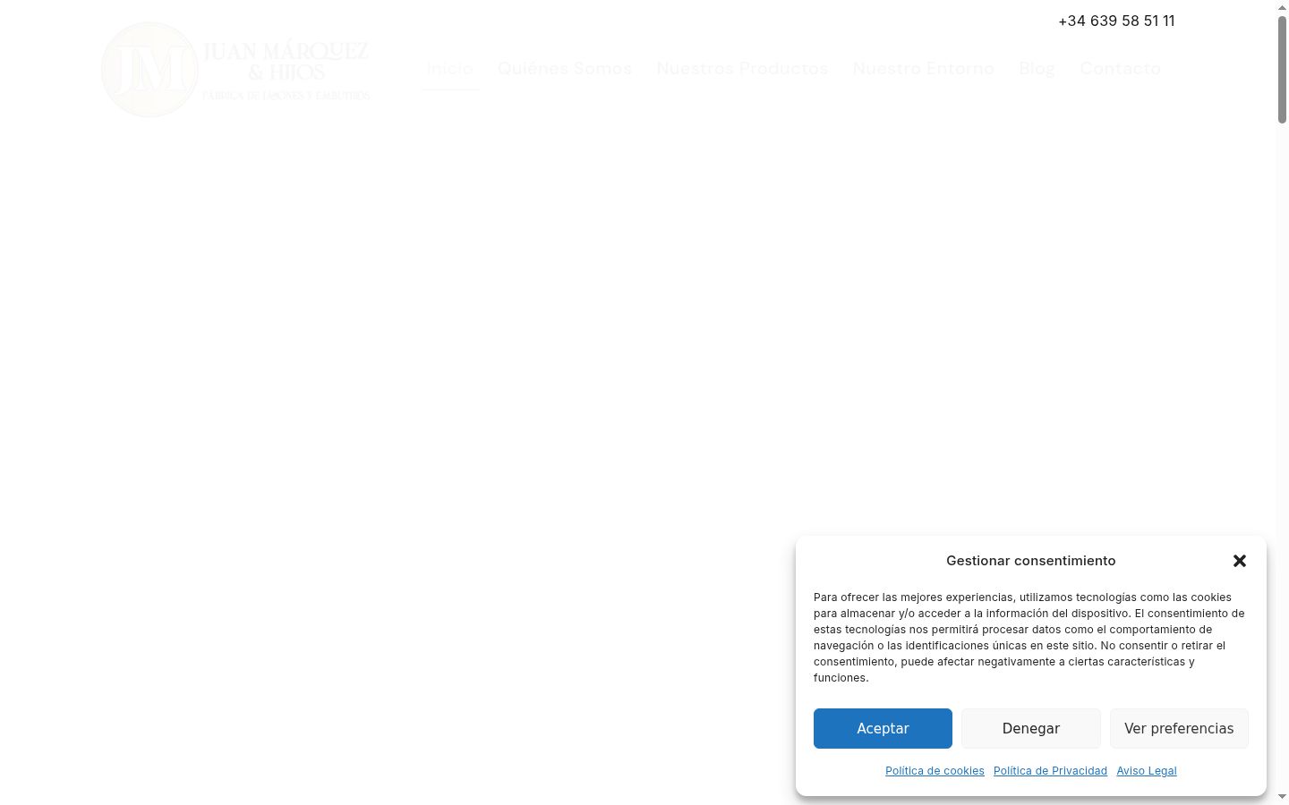 Screenshot του banner συγκατάθεσης που εμφανίστηκε πριν από οποιαδήποτε αλληλεπίδραση