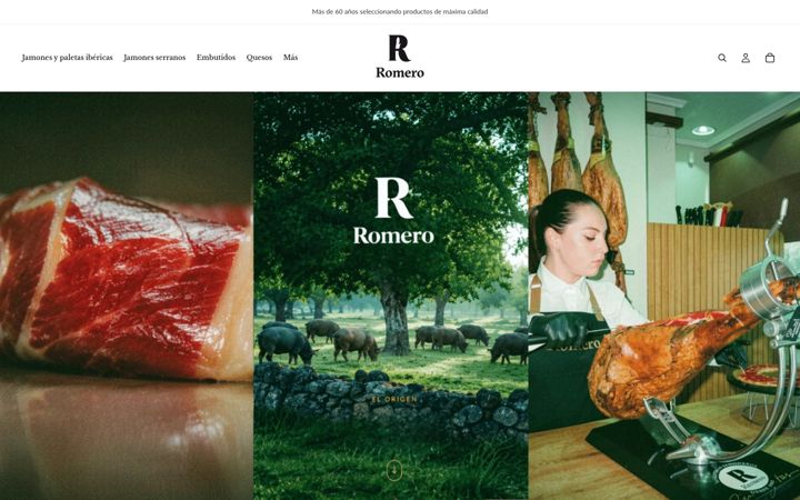 Screenshot of jamonesromero.com