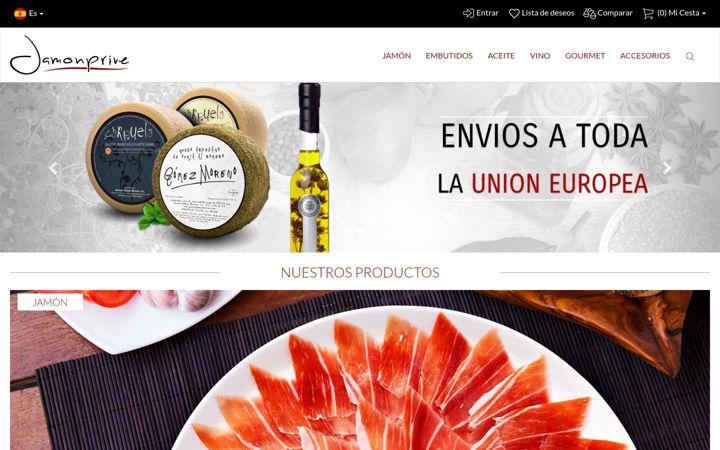 Екранна снимка на jamonprive.com