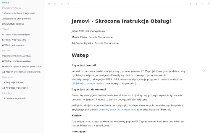 Screenshot of jamovi.pl