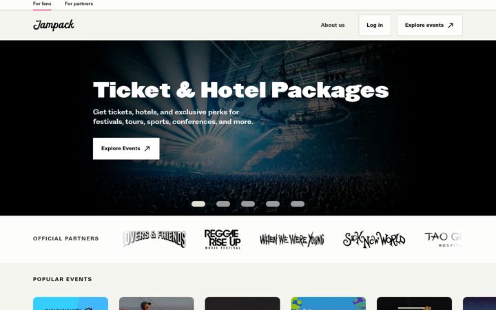 Screenshot of jampack.com