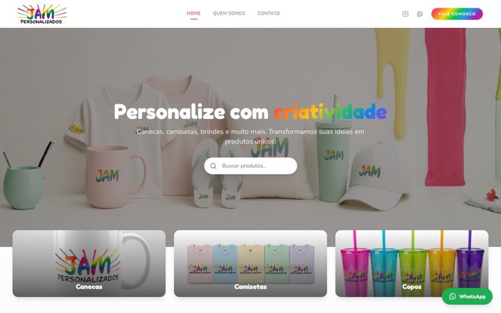 Screenshot of jampersonalizados.com.br