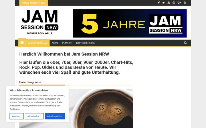 Screenshot of jamsession-nrw.de