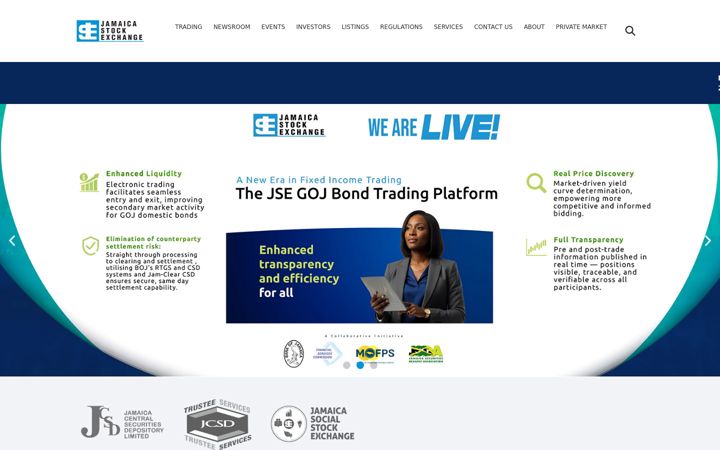 Screenshot of jamstockex.com