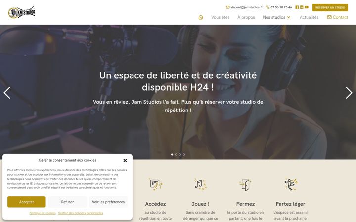 Screenshot of jamstudios.fr