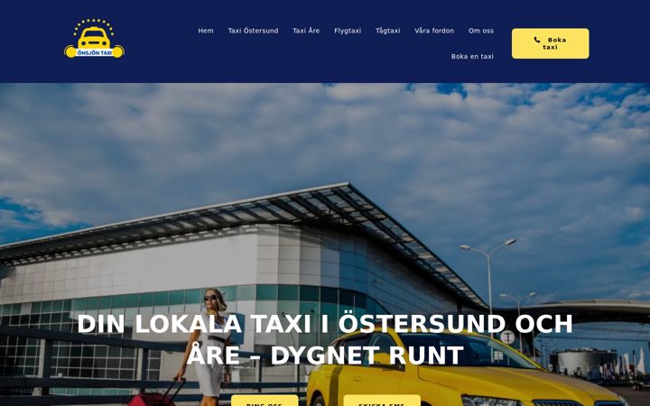 Screenshot of jamtlandtaxi.se
