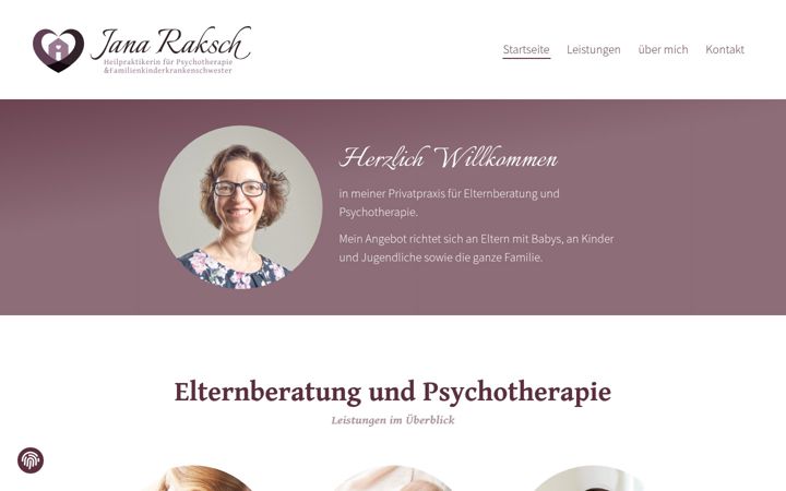 Screenshot of jana-raksch.de