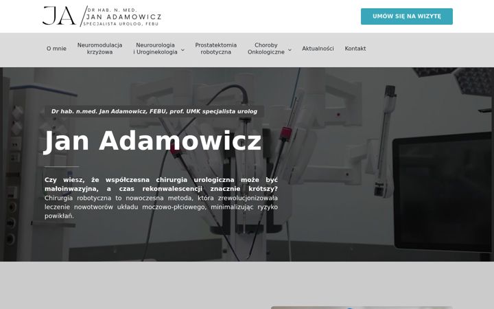 Screenshot of janadamowicz.pl