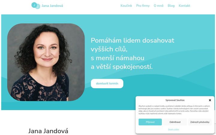 Screenshot of janajandova.com